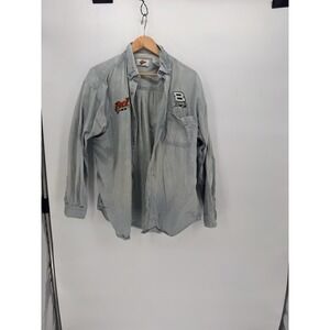 Vintage Dale Earnhardt Jr Budweiser Distressed Denim Button Up XL Winners Circle